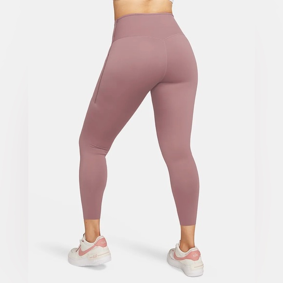 Women’s Nike Go Legging Firm Support High Rise 7/8 Length Size S Smokey Mauve - Picture 2 of 11